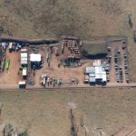 Construction compound at the Cattle Hill Wind Farm site