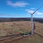 First Goldwind wind turbine installed at Cattle Hill Wind Farm in early May 2019