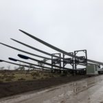 Goldwind turbine blades at Cattle Hill Wind Farm site 